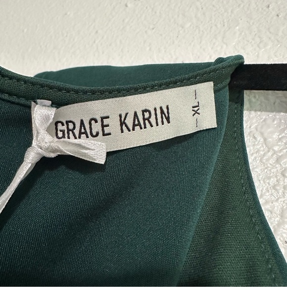 GRACE KARIN Bodycon Dress Slim Fit Cross Over Fishtail Sheath Pencil Dress - Picture 4 of 14